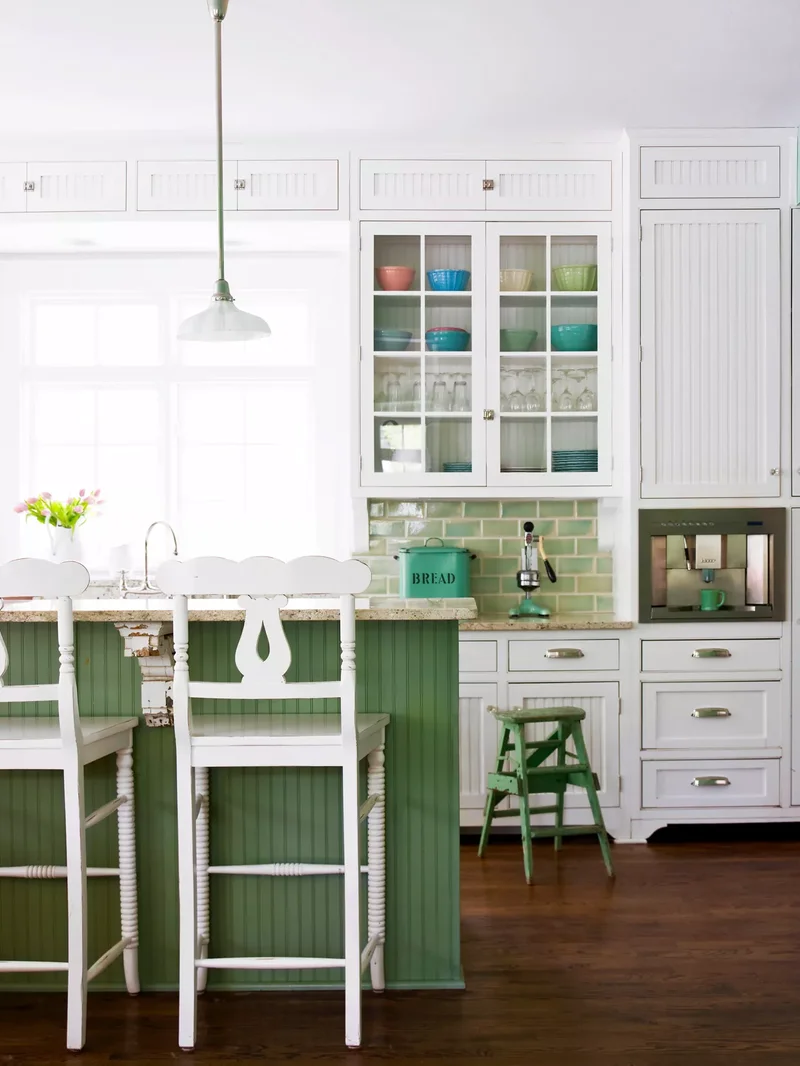 Green Cottage Kitchen Island