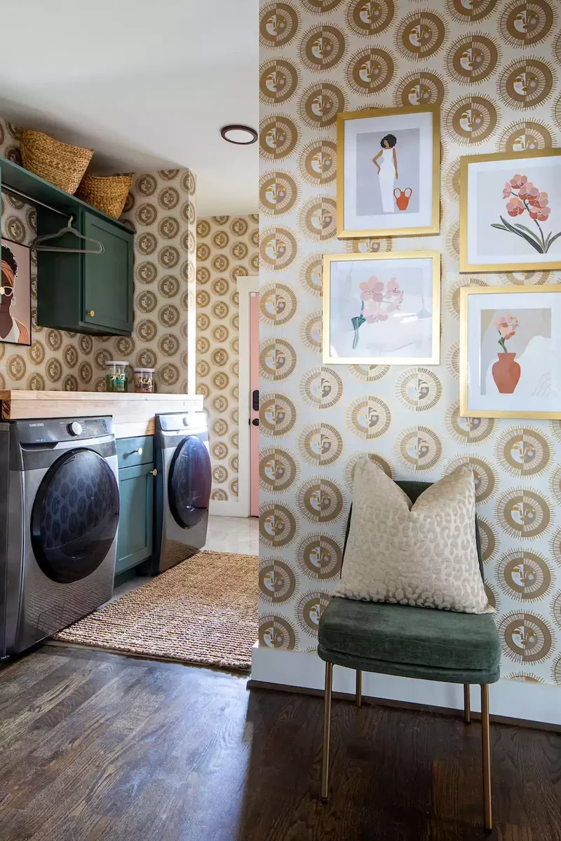 24 Laundry Room Cabinet Ideas for an Organized Space 15 Green Laundry Cabinets