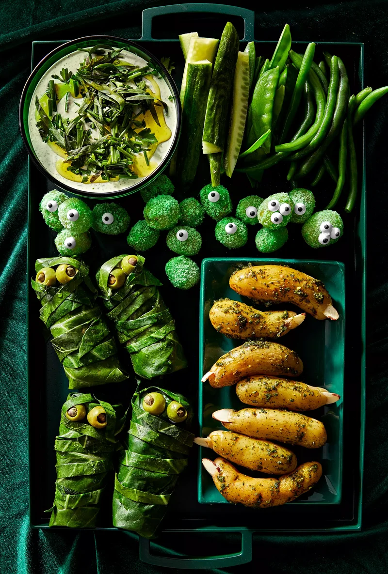 Green Theme Snack Board