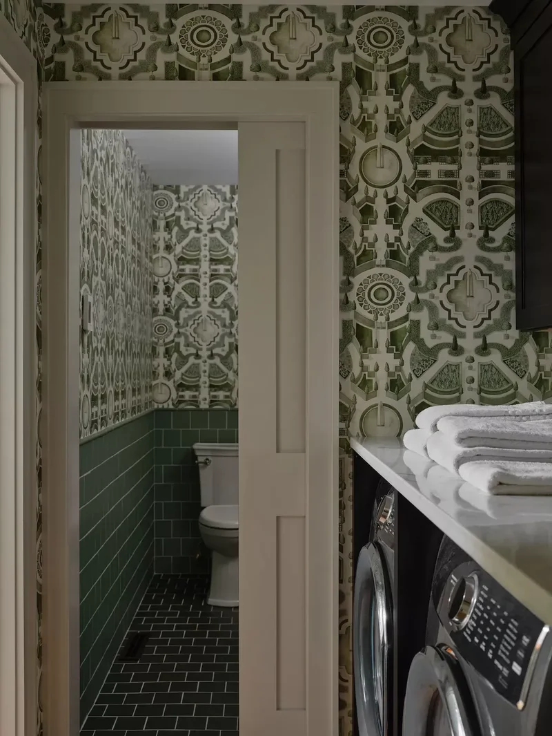 32 Half Bath Design Ideas to Inspire Bold Experimentation 13 Half Bath Pocket Door