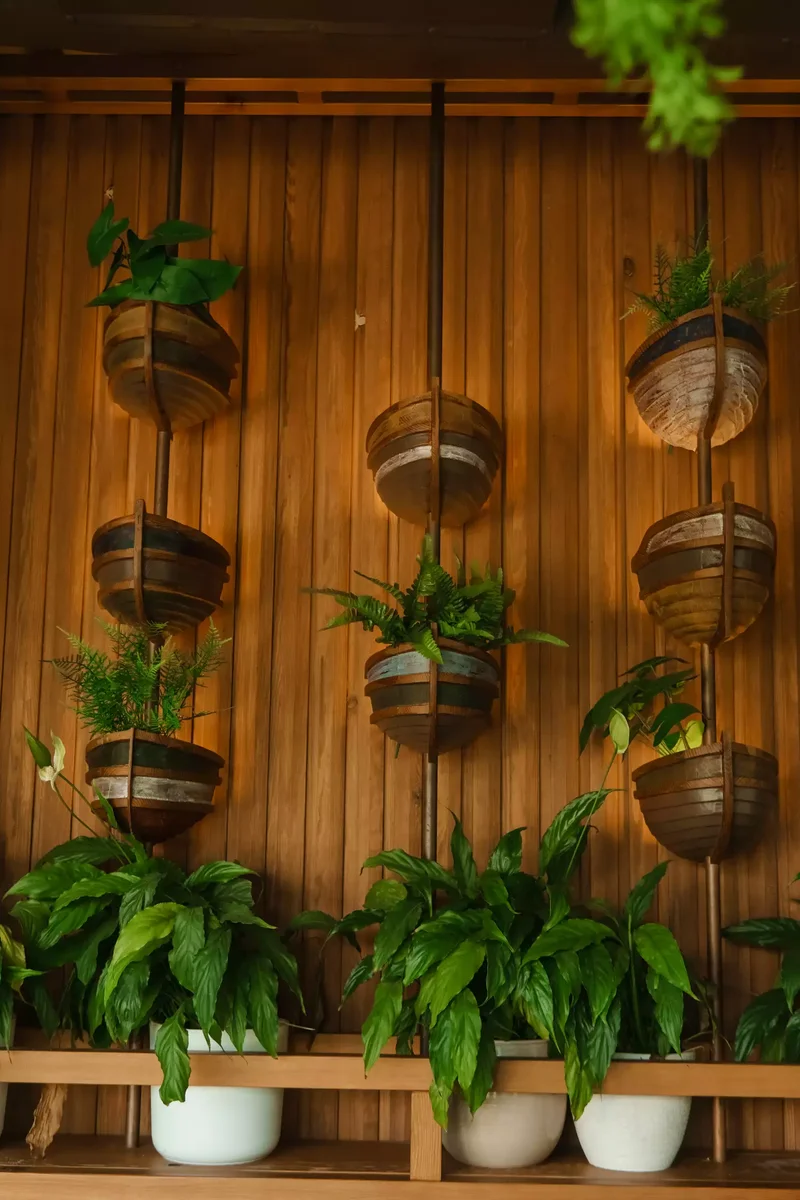 31 Creative Vertical Garden Designs for Your Home 24 Hang Industrial Planters in Columns