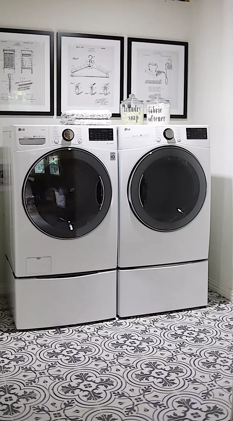 57 Laundry Room Ideas That Make Chores More Enjoyable 6 Hang Laundry-Themed Art