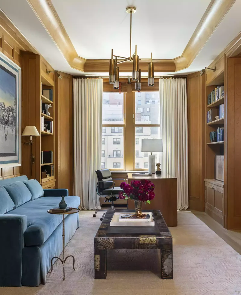 45 Home Office Decor Tips to Enhance Productivity & Style 21 Hang Long Drapes