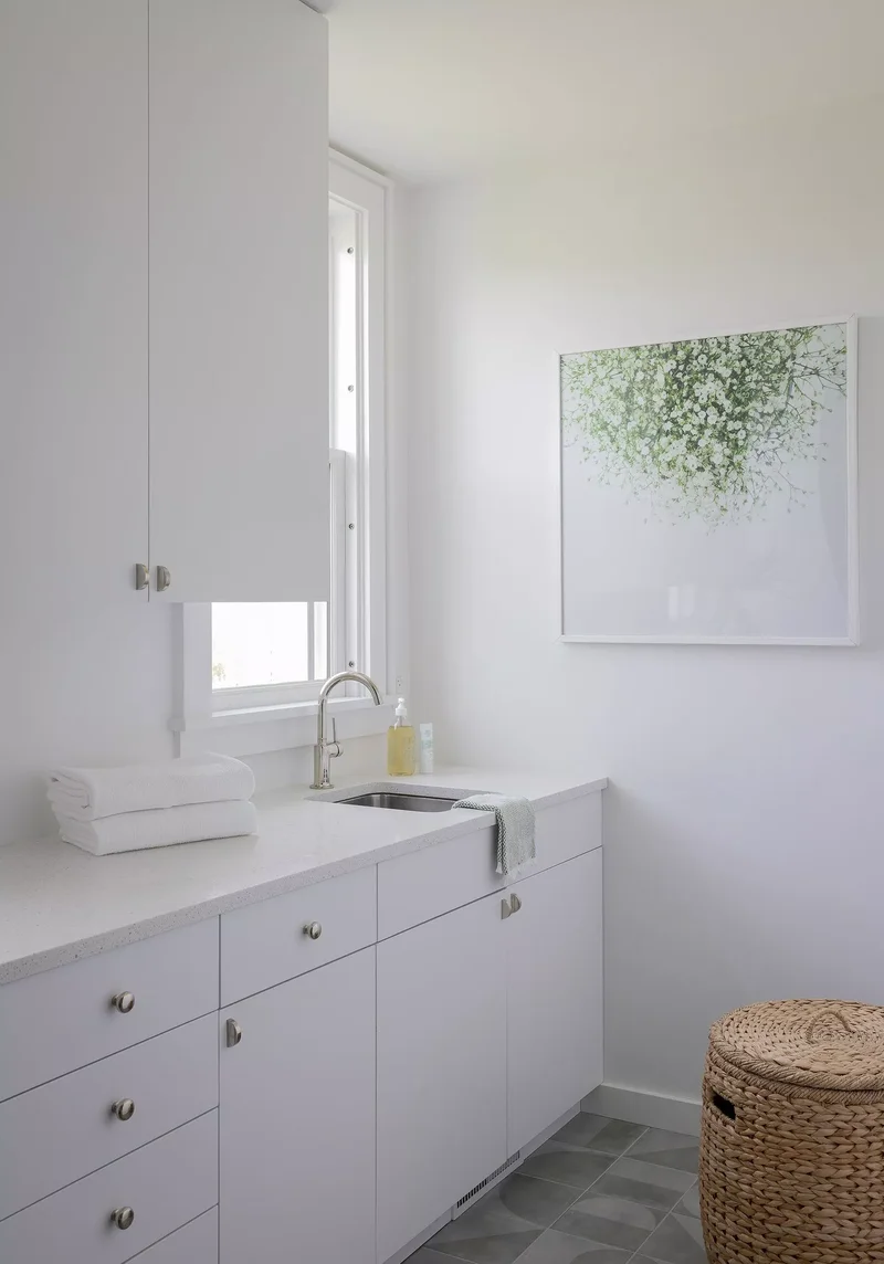 57 Laundry Room Ideas That Make Chores More Enjoyable 46 Hang Some Art