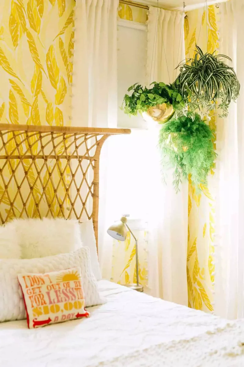 52 Small Bedroom Ideas That Maximize Your Compact Space 2 Hang Some Plants