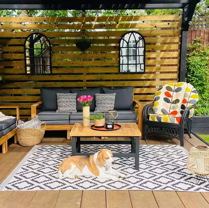 43 Budget-Friendly Backyard Makeover Ideas You'll Love 9 Hang Symmetrical Mirrors