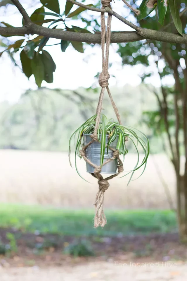 36 Creative DIY Patio Ideas to Upgrade Your Backyard 10 Hang a Macramé Planter