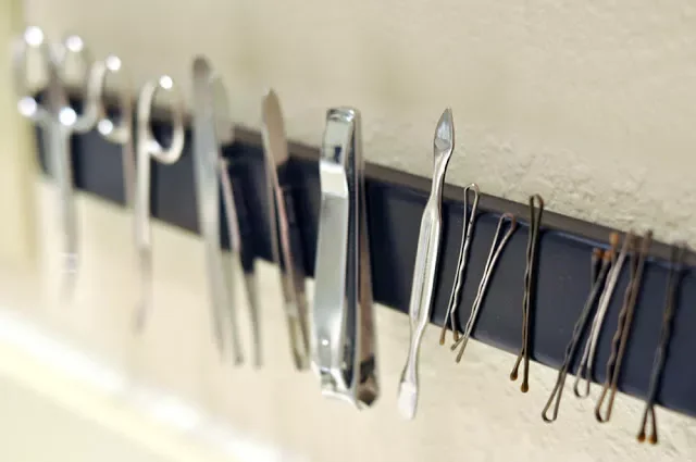 43 Bathroom Storage Solutions for More Space and Style 33 Hang a Magnetic Strip