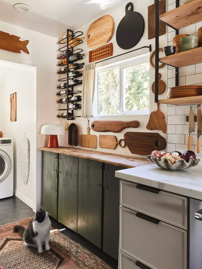 54 Kitchen Decor Ideas Across Multiple Styles to Make Yours 44 Hang a Wine Rack