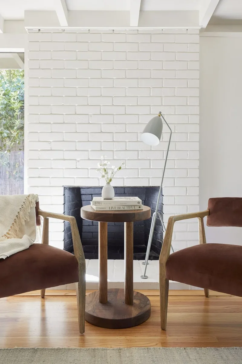42 White Brick Fireplace Ideas to Modernize Your Living Space 40 Hearth Floor Lamp