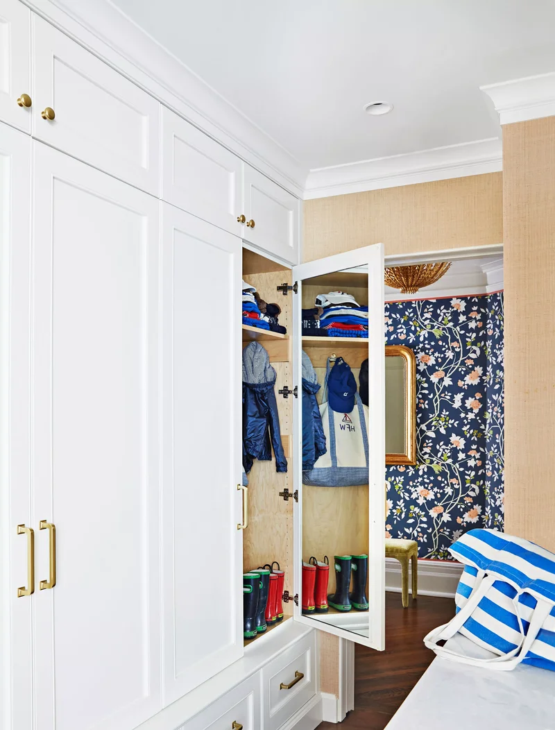31 Compact Mudroom Ideas to Boost Style and Functionality 2 Hidden Mirrors