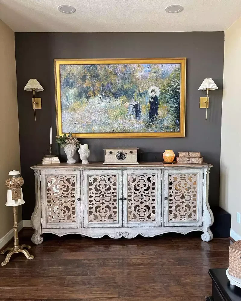 22 Beautiful Farmhouse TV Stand Styling Ideas You'll Love 20 Hide Your Tech