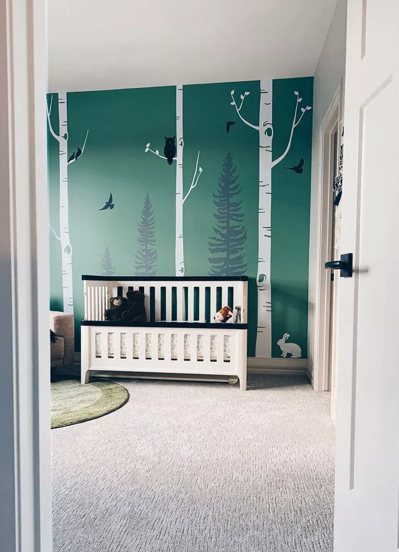 19 Creative Nursery Accent Wall Ideas for Baby's Room 5 Highlight Vertical Space