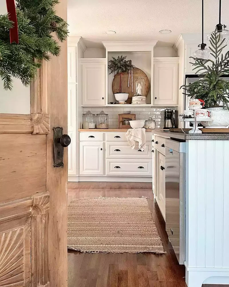 32 Country Kitchen Designs for a Cozy Cooking Retreat 29 Holiday Cheer