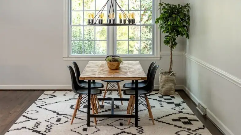 How Big Should The Rug Under A Dining Table Be