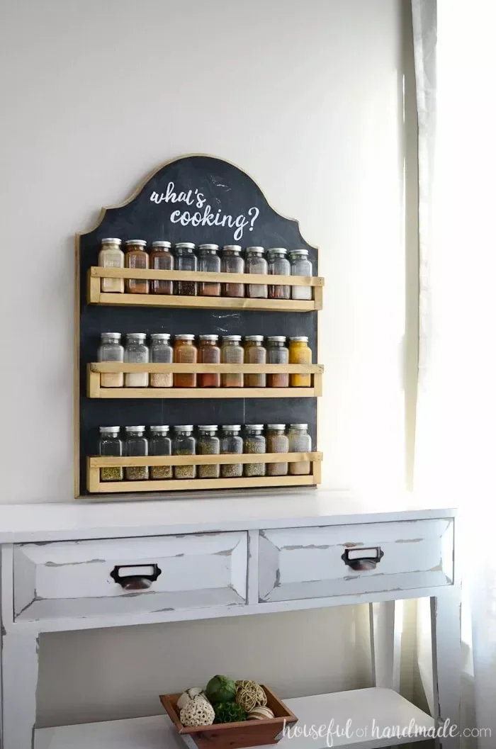 20 DIY Spice Rack Solutions to Eliminate Kitchen Clutter 13 Hung Spice Rack