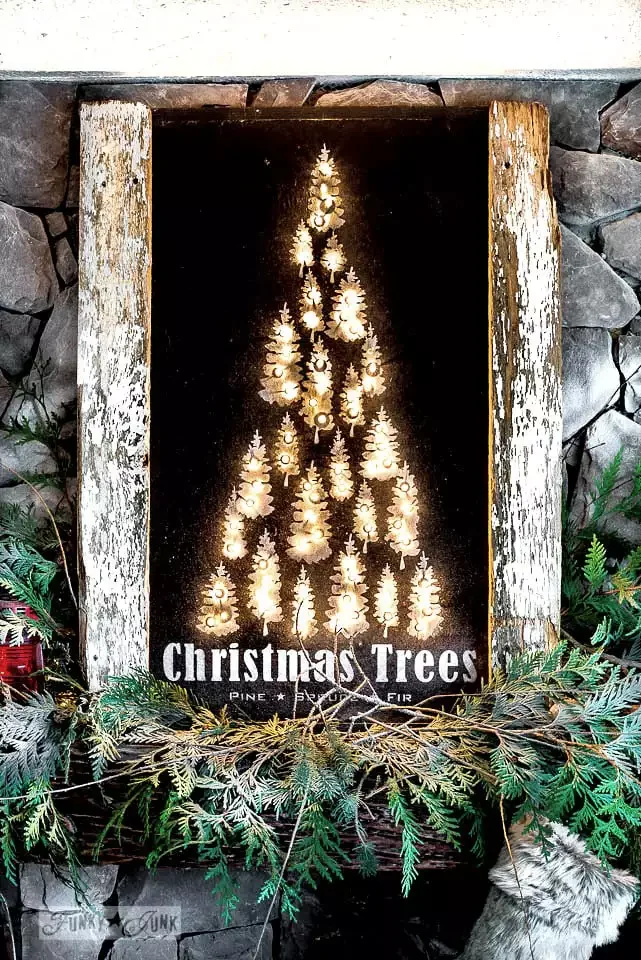 DIY Christmas Tree Ideas Worth Displaying for Your Guests 30 Illuminated Christmas Tree Sign