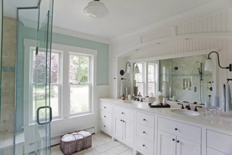 20 Beautiful Beadboard Bathroom Ideas for Every Style 2 Incorporate Beadboard at Varying Heights