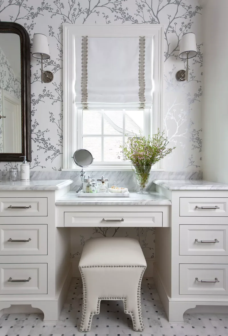 17 Makeup Vanity Ideas for Your Bathroom's Daily Routine 14 Incorporate Elegant Details