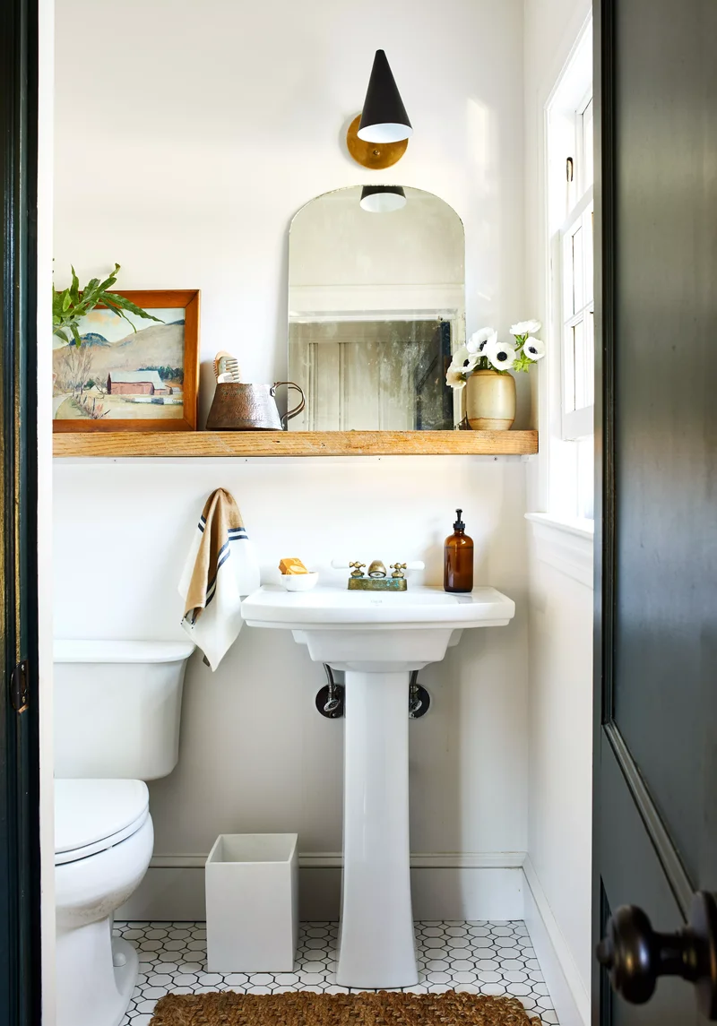 26 Smart Bathroom Shelf Ideas for Organized Toiletries 23 Incorporate Over-the-Sink Shelving