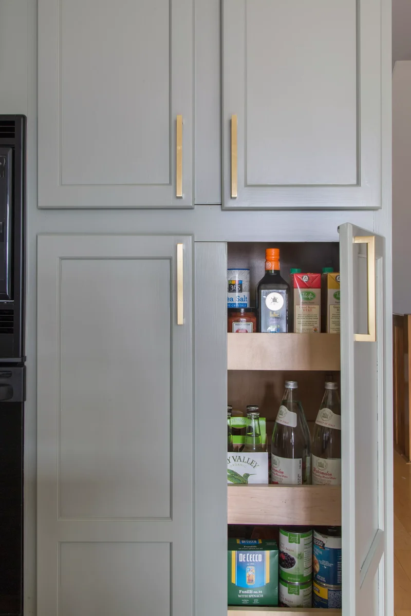 Incorporate Slide-Out Pantry Drawers