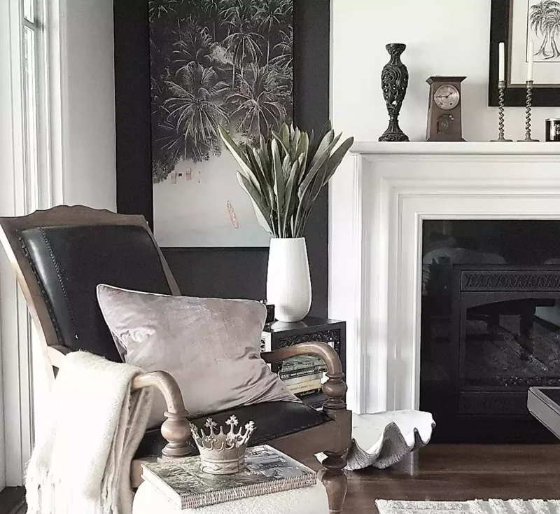 30 Black-and-White Living Room Ideas That Look Stunning 13 Incorporate Some Bouclé