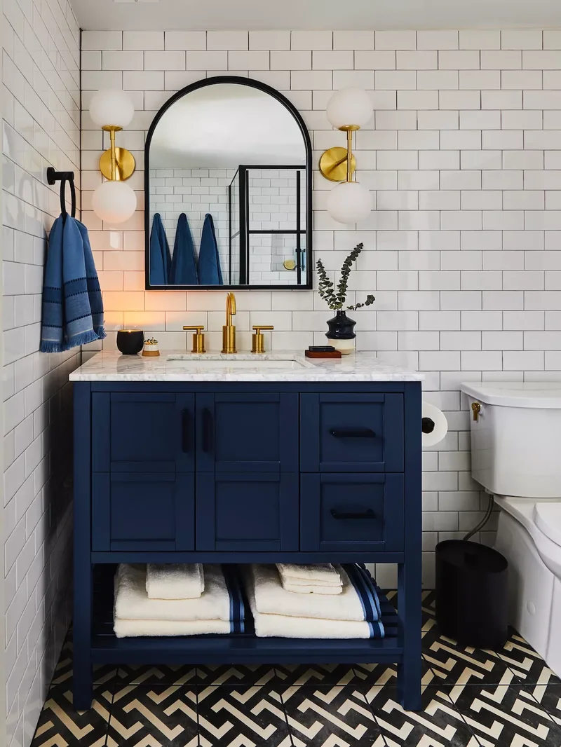 24 Basement Bathroom Design Ideas for Any Style & Budget 3 Incorporate Warm Metal Tones