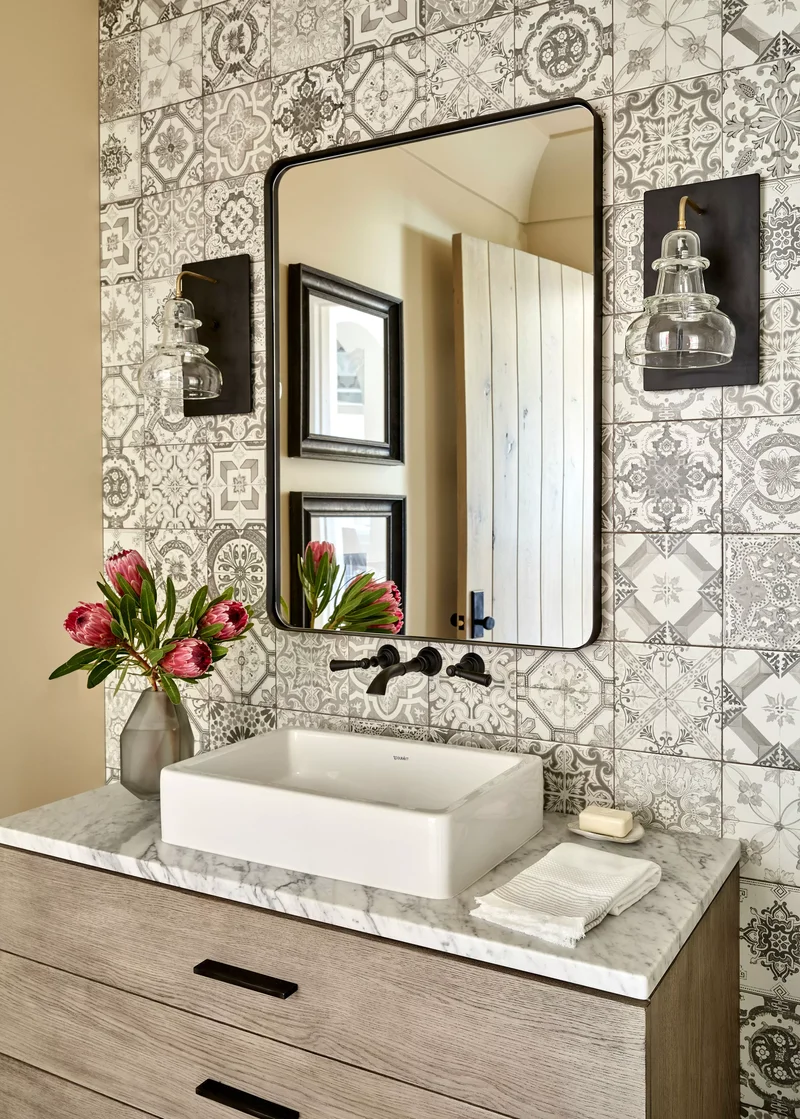 51 Stunning and Inspired Bathroom Wall Decoration Ideas 7 Incorporate an Accent Wall