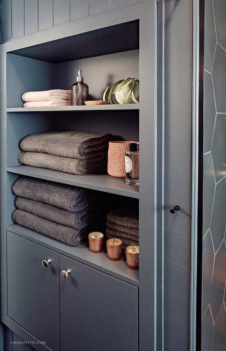 43 Bathroom Storage Solutions for More Space and Style 40 Install Built-in Shelving