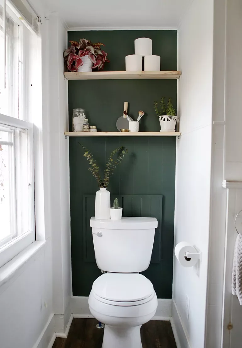 43 Bathroom Storage Solutions for More Space and Style 26 Install Over-the-Toilet Built-Ins