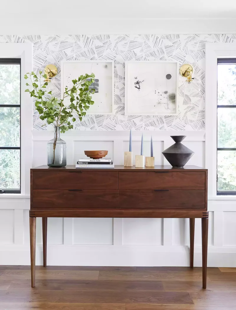 30 Beautiful Sideboard Styling Ideas for Every Room 12 Install Paneling