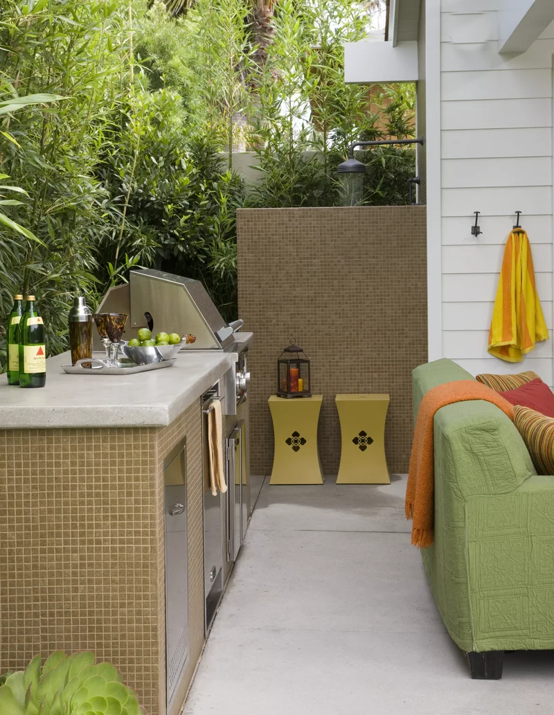 15 Backyard Grill Ideas for Your Summer Entertaining Space 14 Install Tile