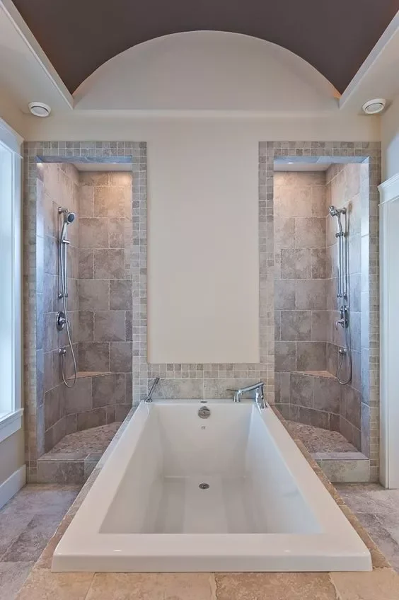 Install a Double Doorless Primary Bathroom Walk-In Shower