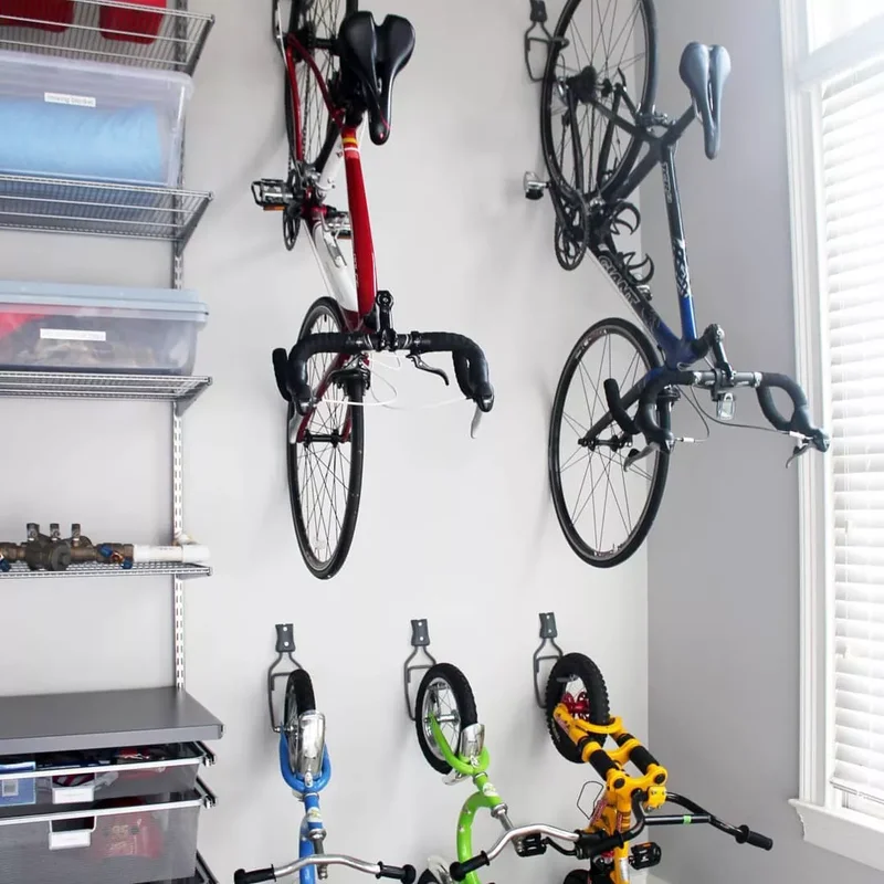 18 Smart Garage Bike Storage Solutions to Maximize Space 4 Install a Heavy Duty Vertical Bike Hook