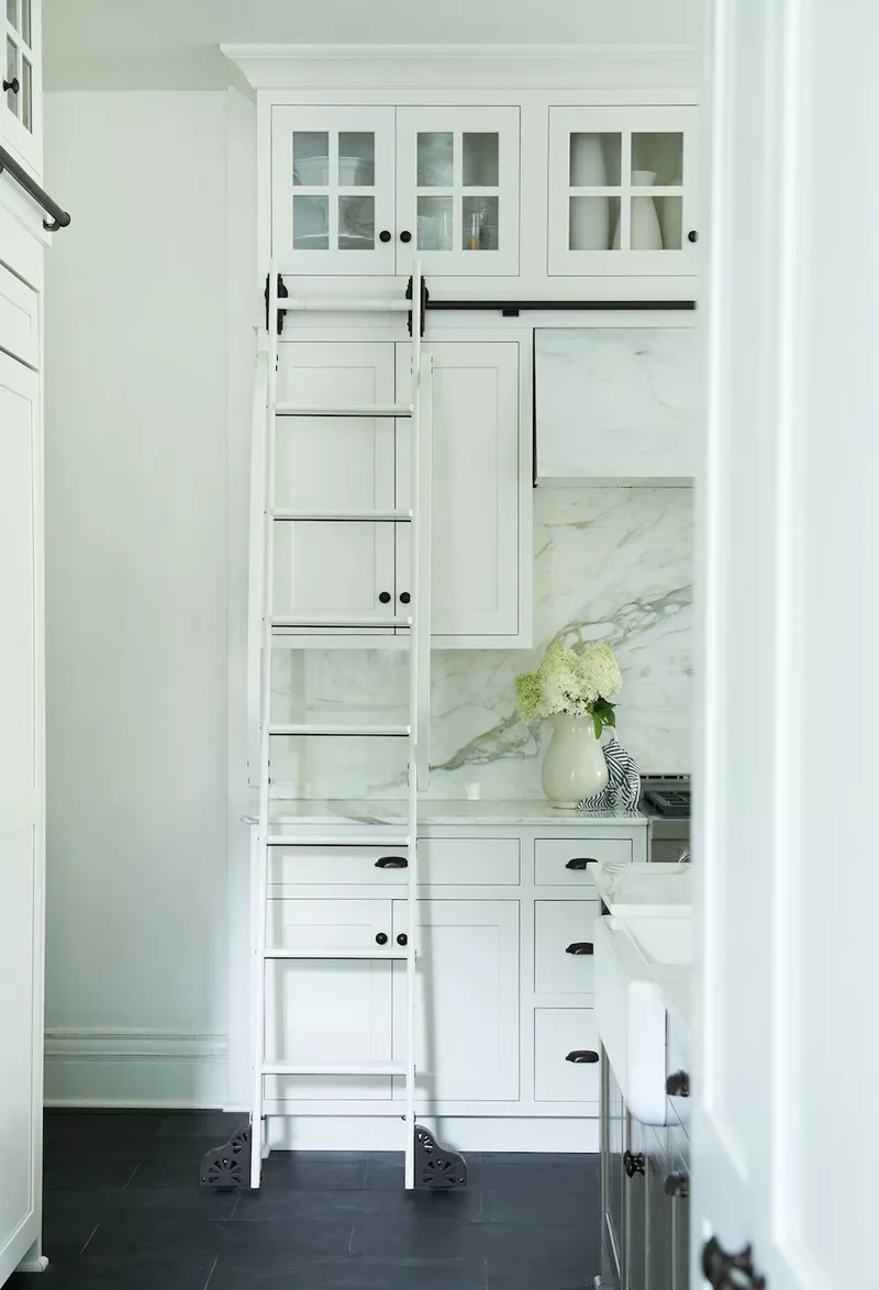 60 Smart Kitchen Cabinet Organization Ideas You'll Love 34 Install a Library Ladder
