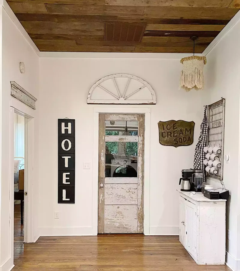 57 Laundry Room Ideas That Make Chores More Enjoyable 21 Install a Vintage Door