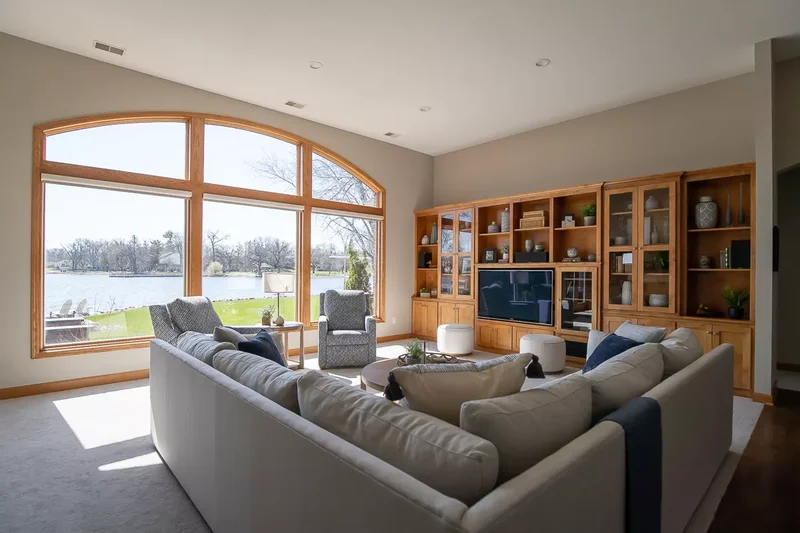 35 Spacious Living Room Ideas That Will Wow Your Guests 31 Install a Wall-to-Wall Media Cabinet