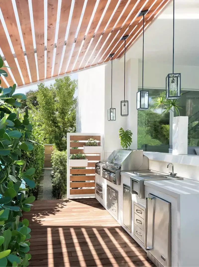 50 Beautiful Patio Cover Ideas for Every Budget Level 49 Install a Wood Slat Roof