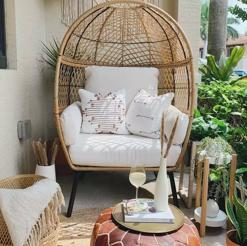 20 Patio Furniture Ideas That Transform Your Outdoor Space 12 Introduce an Egg Chair