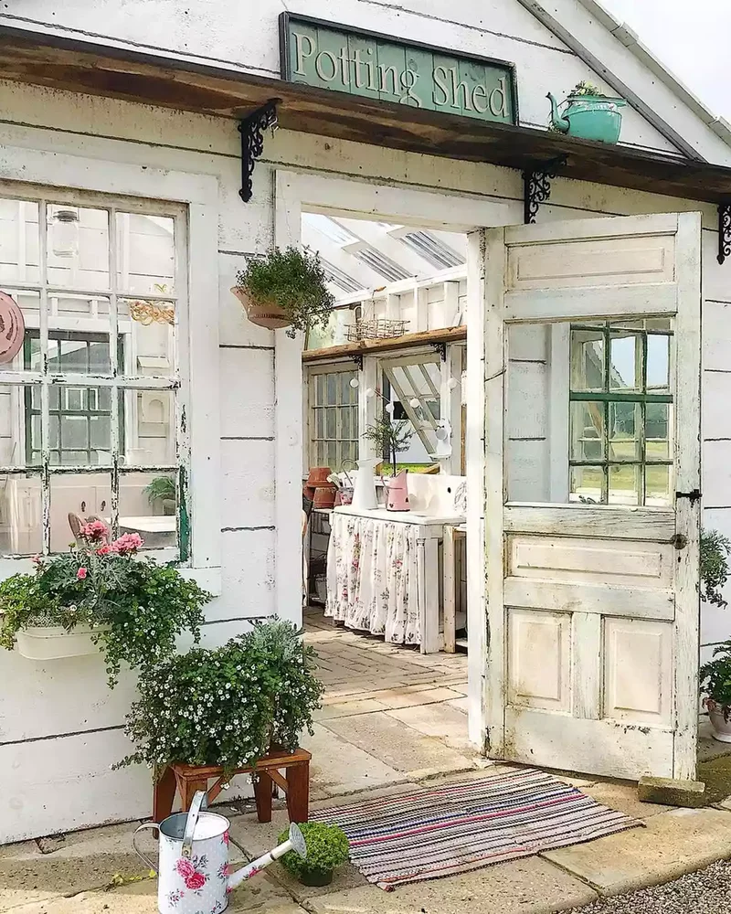 Jazz Up Your Greenhouse Sink With a Fabric Skirt