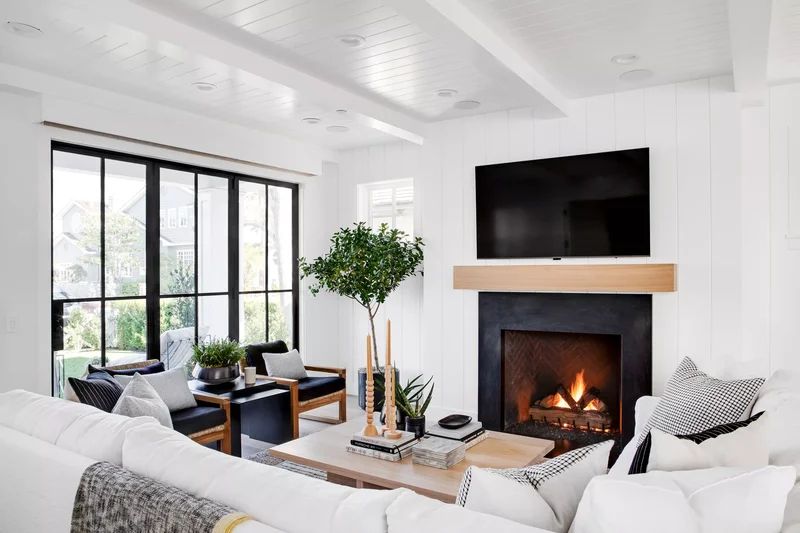 21 Modern Farmhouse Fireplace Ideas for Cozy Charm at Home 16 Keep It Clean and Contemporary