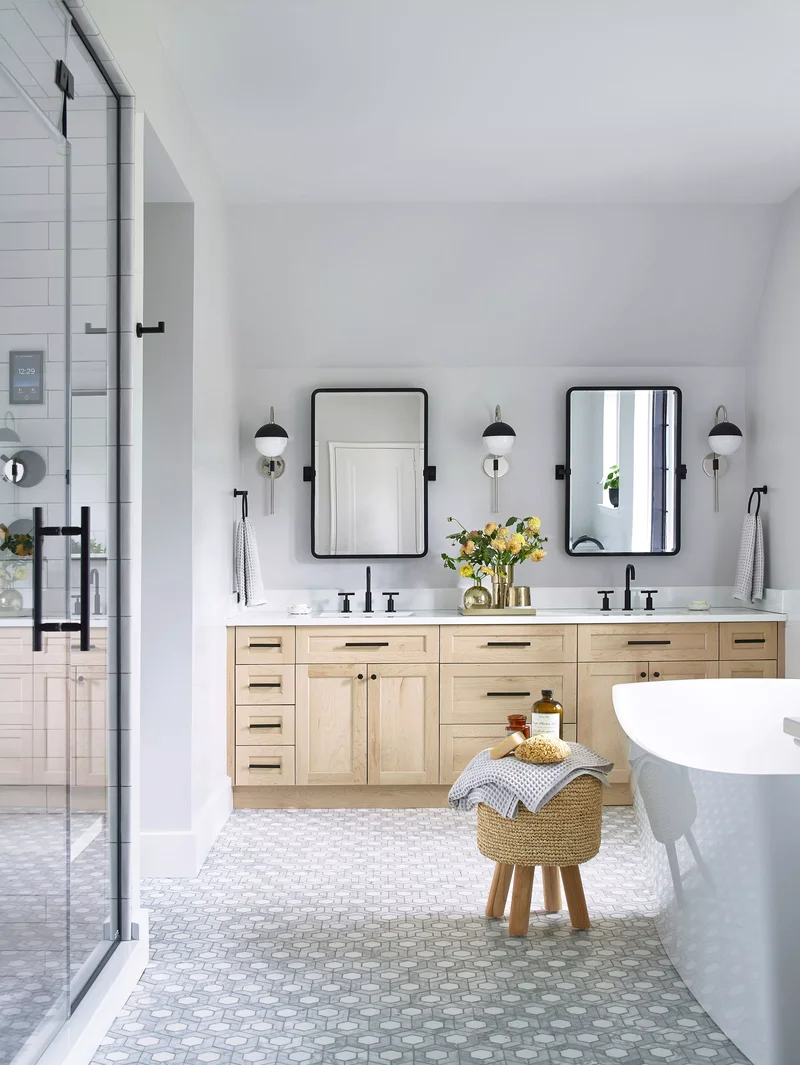 48 Contemporary Bathroom Ideas to Transform Your Space 7 Keep a Cool Color Palette