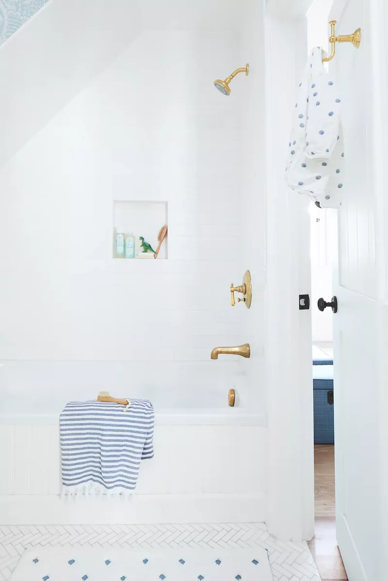 25 Stylish Shower Niche Ideas to Store Essentials Beautifully 20 Kid-Sized Shower Niche