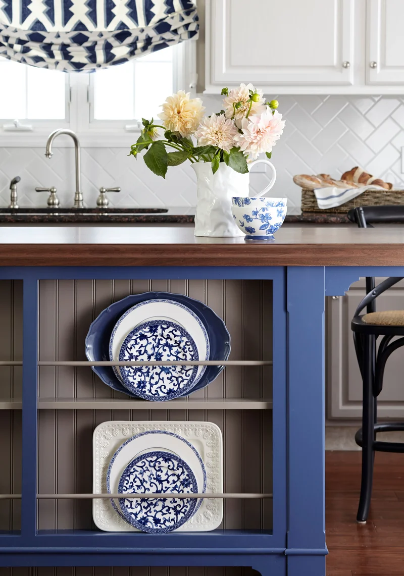 Kitchen Island Plate Racks