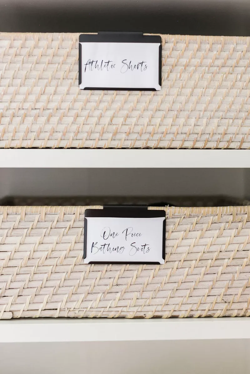 Label Storage Baskets