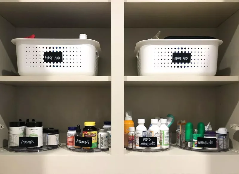 24 Smart Ways to Organize Your Bathroom Closet Beautifully 14 Label Your Storage