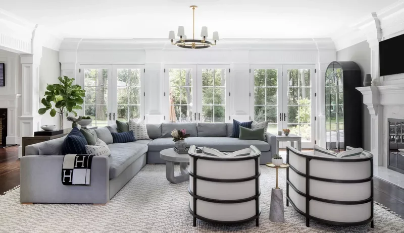 42 Beautiful Gray Living Room Ideas for Peaceful Spaces 18 Large Gray Sectional Sofa