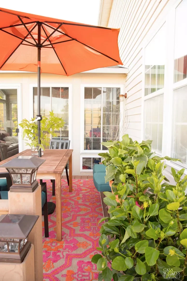 25 Budget-Friendly Backyard Patio Ideas to Transform Your Space 21 Lay Down an Outdoor Rug