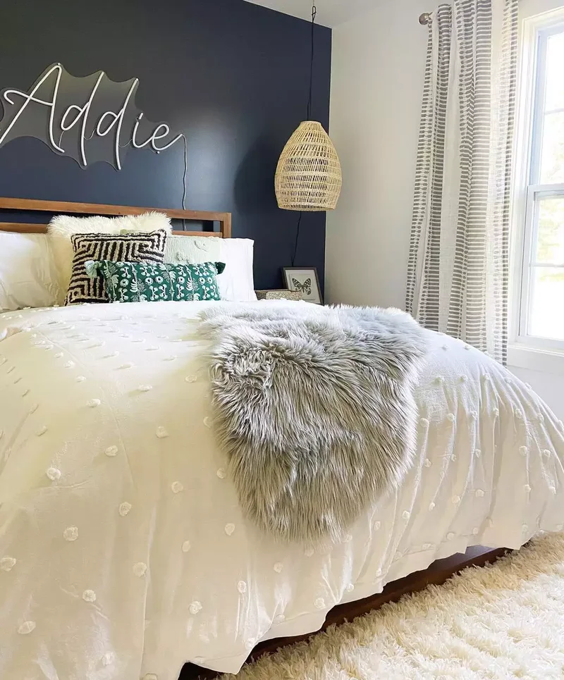 30 Beautiful Bedding Ideas to Make Your Bedroom Extra Cozy 14 Layer a Sheepskin Throw