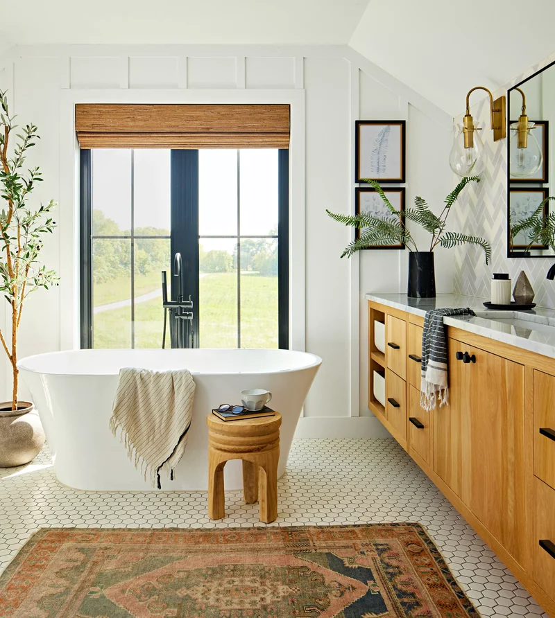 51 Stunning and Inspired Bathroom Wall Decoration Ideas 42 Layered Bathroom Wall Decor